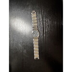 Vintage Japan Motv Quarts V377 Watch - Two Toned Black Face